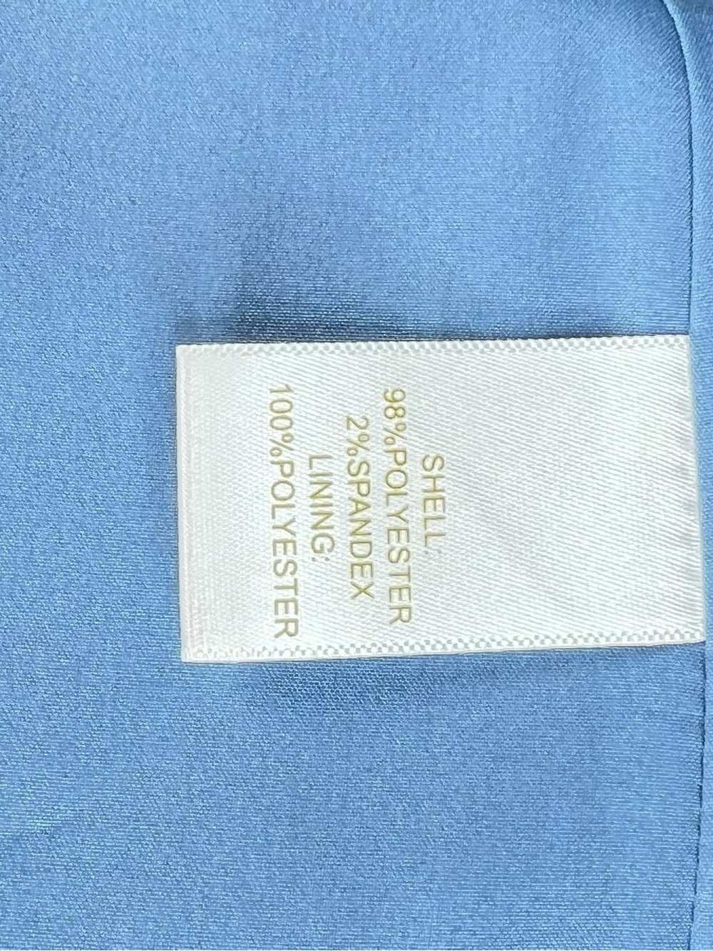 House of Harlo 1960 Satin Boyfriend Blazer in Sky Blue Size XS - Picture 9 of 10